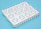 Economy Porcelain Spot Dish, 12 wells
