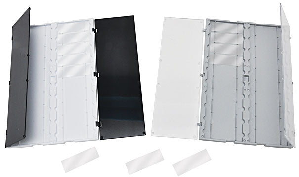 Plastic Slide Holder Tray with Clear or Black Plastic Hinged Covers for 3 x 1" Slides