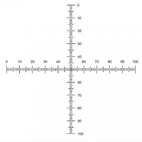 S16 Stage Micrometer Crossed Scales 1mm/0.01mm