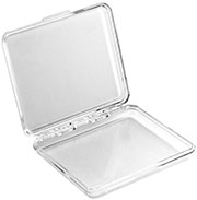 Clear Polystyrene Plastic Sorting Boxes, with Hinged Covers
