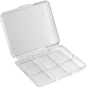 Clear Polystyrene Plastic Sorting Boxes, with Hinged Covers