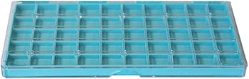 10 and 50-compartment Polystyrene Plastic Sorting Boxes, with Hinged Covers
