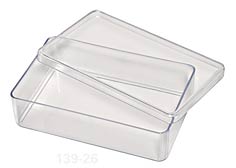Small, Flat, Polystyrene Boxes with Hinges