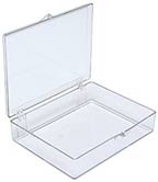Small, Flat, Polystyrene Boxes with Hinges