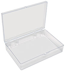 Small, Flat, Polystyrene Boxes with Hinges