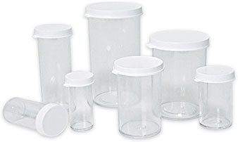 Styrene Straight Sided Vials with Caps