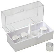 Plastic Box for Tall Specimens with JEOL 12.2 and 12.5mm SEM Cylinder Mount Specimen Holder