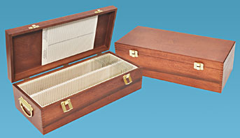 Solid Hardwood Storage Boxes for 3 x 4" and 3-1/4 x 5" Slides
