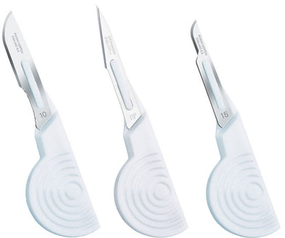 Miniature, retractable, disposable scalpels & blades removers