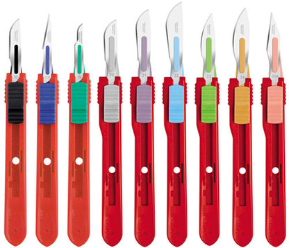 Miniature, retractable, disposable scalpels & blades removers