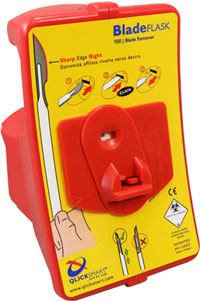 Miniature, retractable, disposable scalpels & blades removers