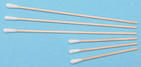 Wooden Picks for Wehnelt & Aperture Cleaning, Wooden sticks, cotton swabs and balls