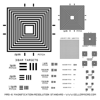 Multiple Use Microscopy Calibration and AFM Profilometry MRS-6