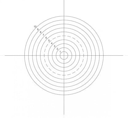NE43 Concentric Circles, 10 circles, 0.5mm-5mm diameters