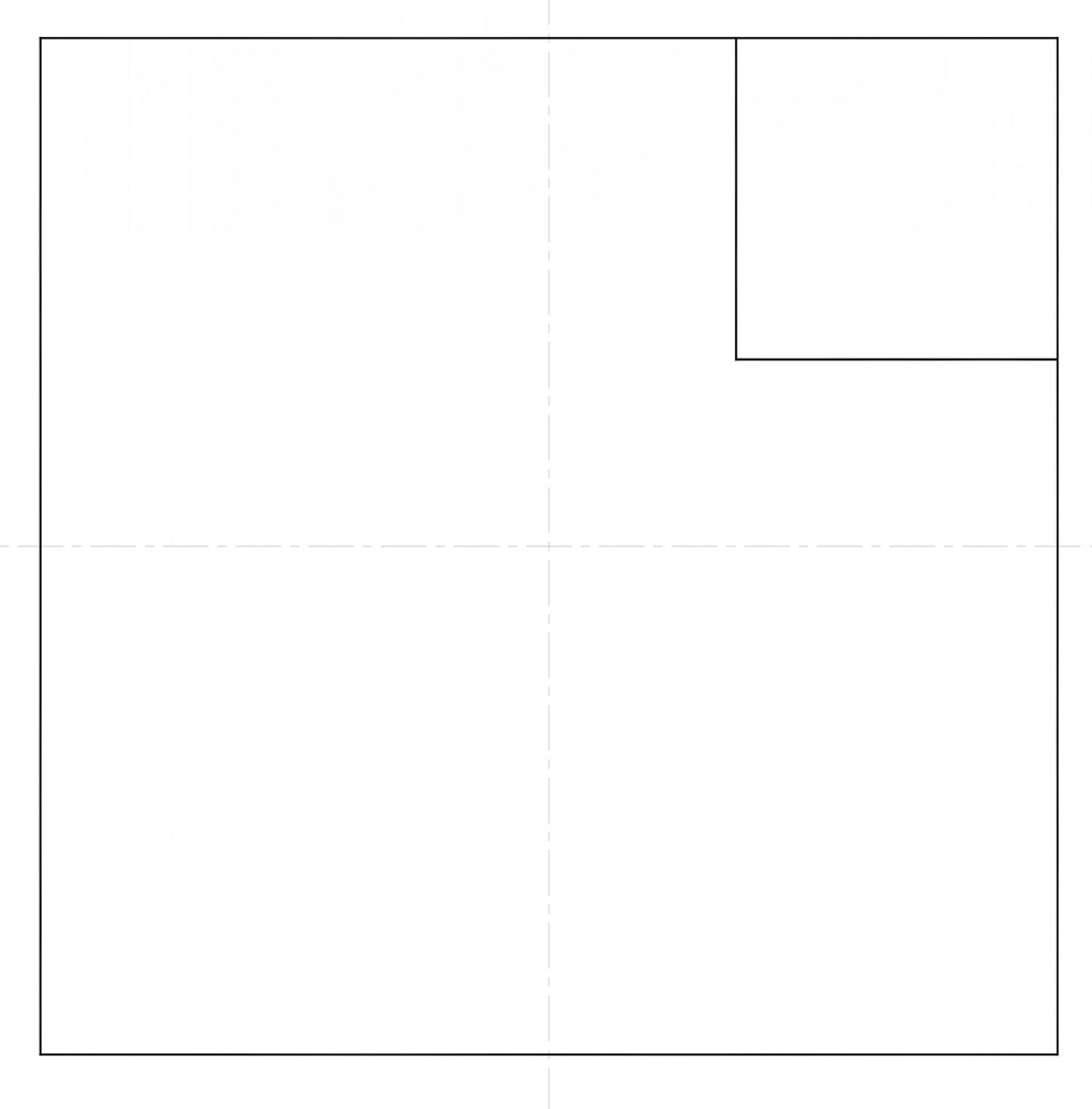 NE57 Miller Square, 7 x 7 mm large square with smaller square, ratio 9:1