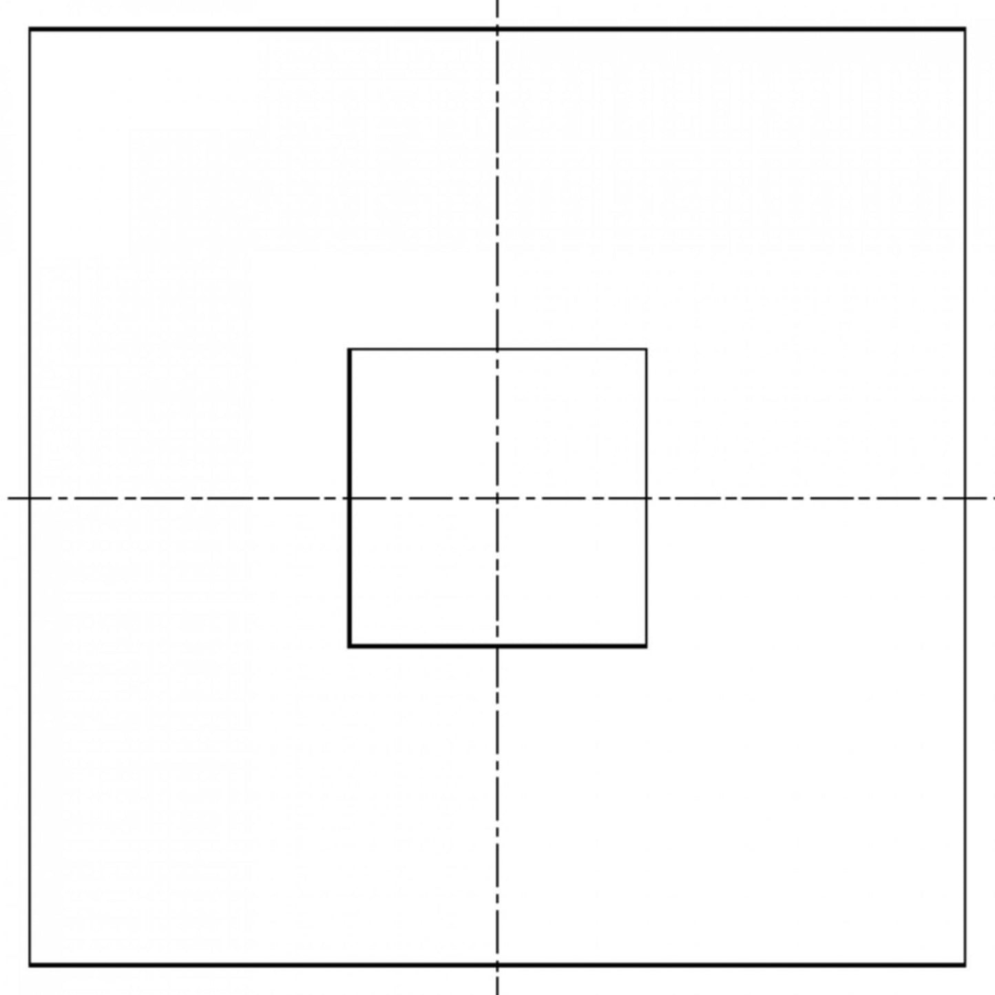 NE57C Miller Square, 8 x 8 mm large square with centred smaller square, ratio 10:1