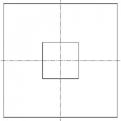 NE57C Miller Square, 8 x 8 mm large square with centred smaller square, ratio 10:1