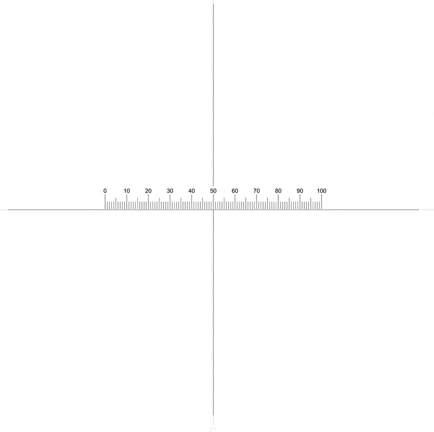 NE77 Horizontal Micrometer Scale, 5mm/0.05mm with Crossline