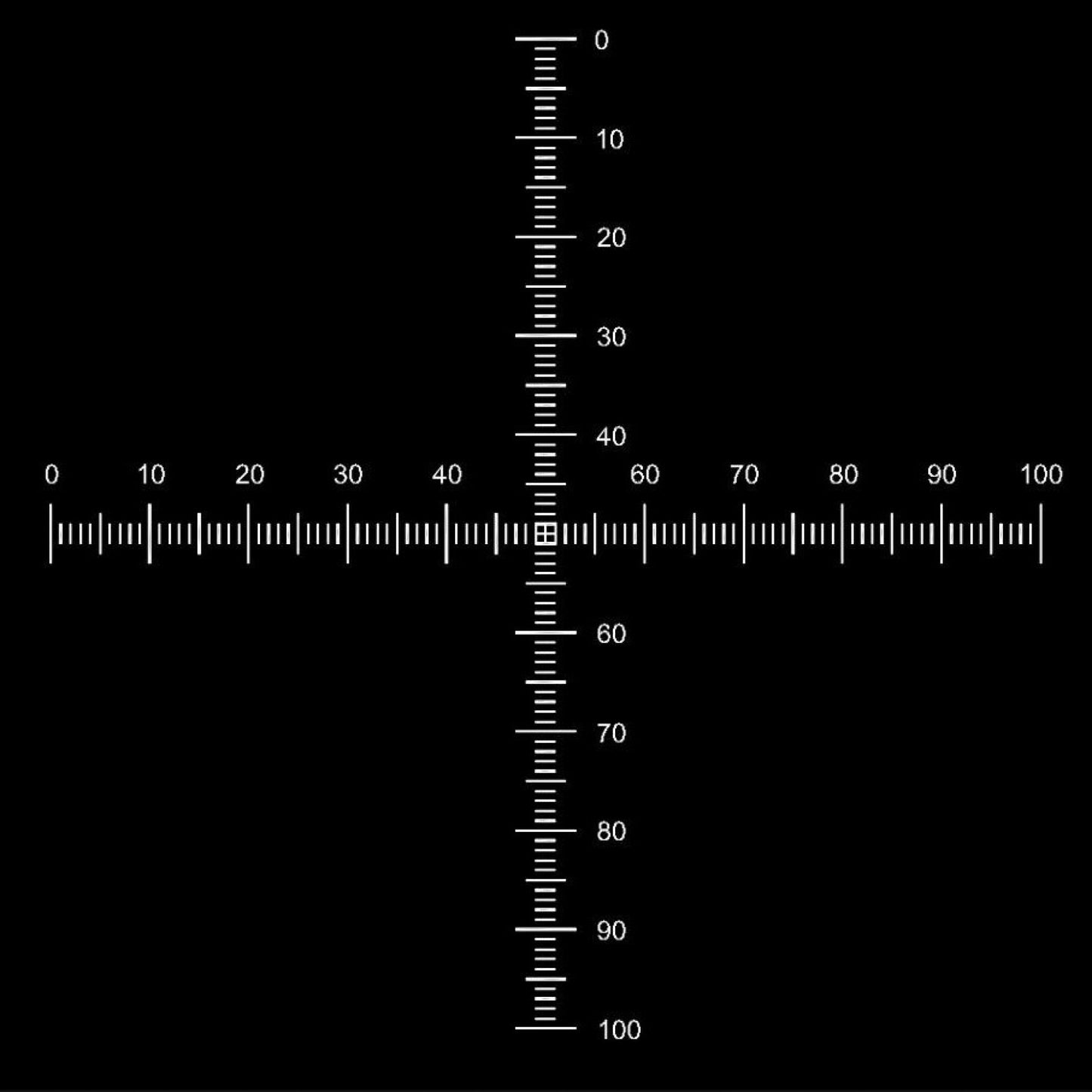 PS16R Crossed Micrometer Scales 1mm in 0.01mm divisions for reflected light