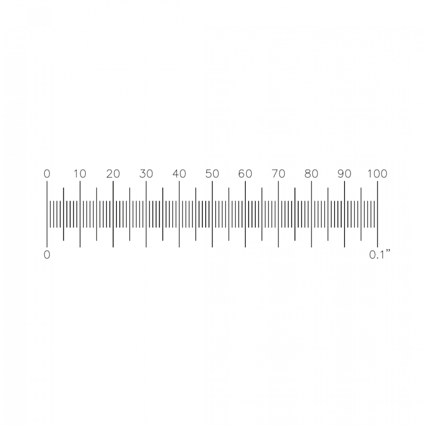 PS4 Micrometer Scale 0.1inch in 0.001inch divisions