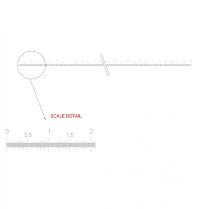 PS5 Micrometer Scale 20mm in 0.01mm divisions - brightfield