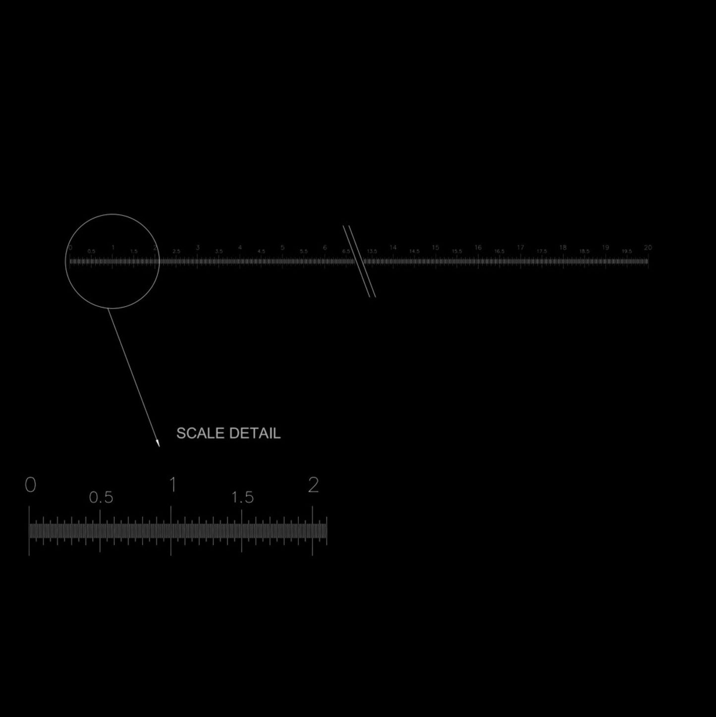 PS5R Micrometer Scale 20mm in 0.01mm divisions for reflected light