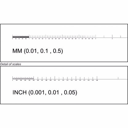 S18 Stage Micrometer Double Graduated Metric/Imperial 25mm and 1'' scales
