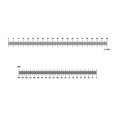 S20 Stage Micrometer Double Scales Metric/Imperial 2mm/0.01mm and 0.1''/0.0005''